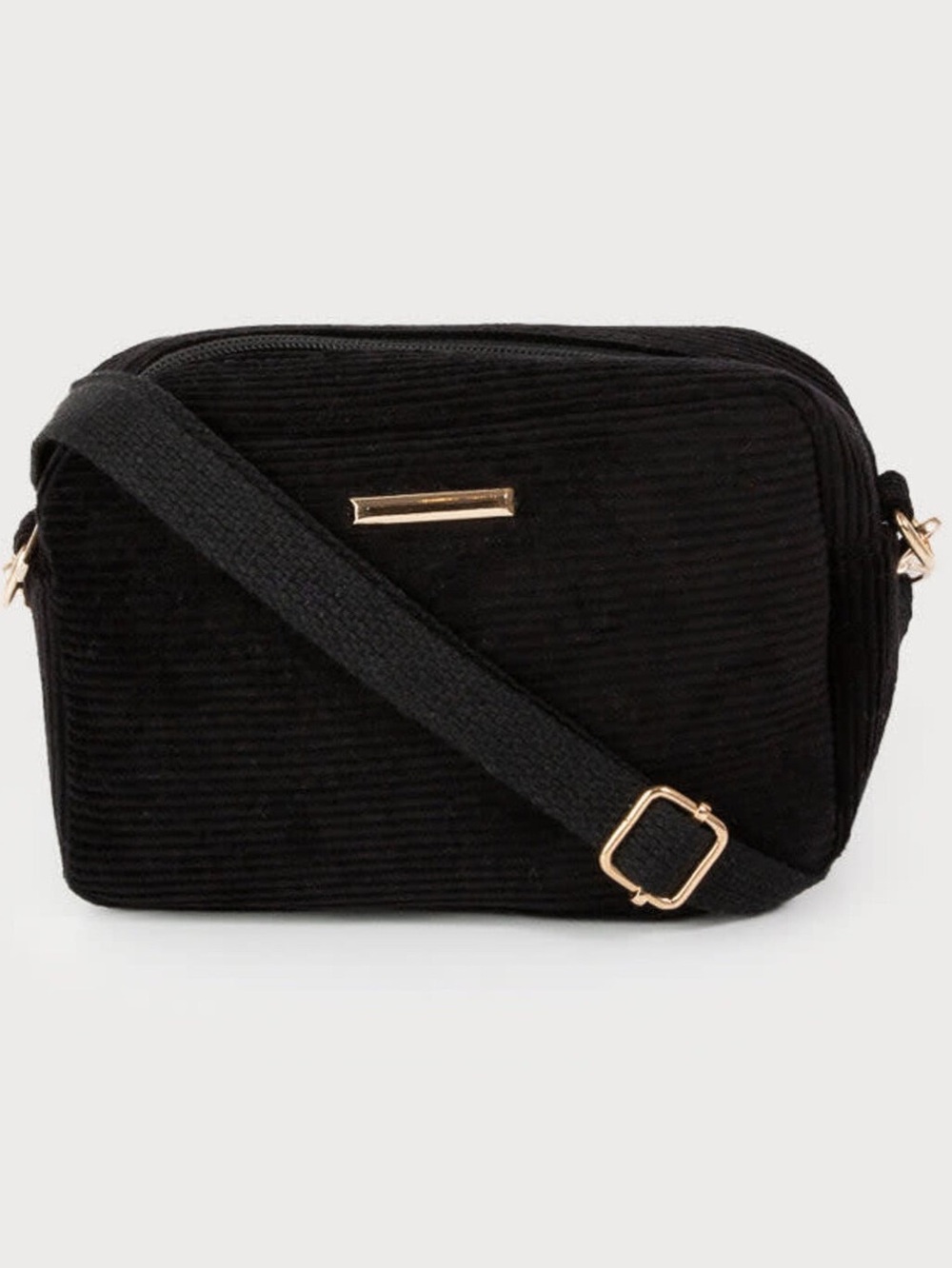 NWT Black Small Crossbody Bag Zip Closure Detachable Strap Inner Pockets